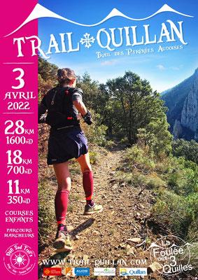 Affiche trail quillan 2022